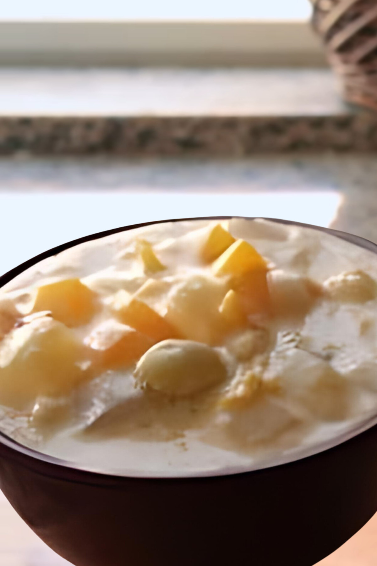 a bowl of delicious Filipino fruit salad