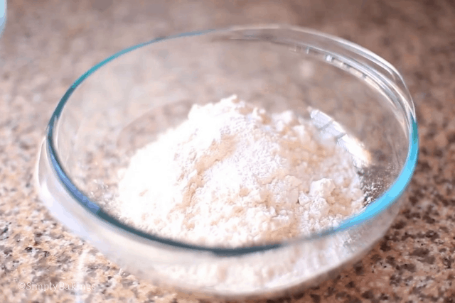 mixture of dry ingredients for mini banana muffins recipe