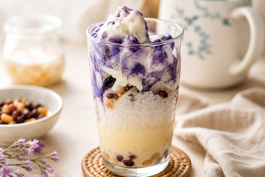 mixed halo halo in a glass