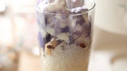 delicious halo halo in a tall glass