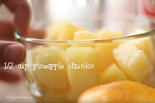 pineapple chunks for pineapple mango smoothie