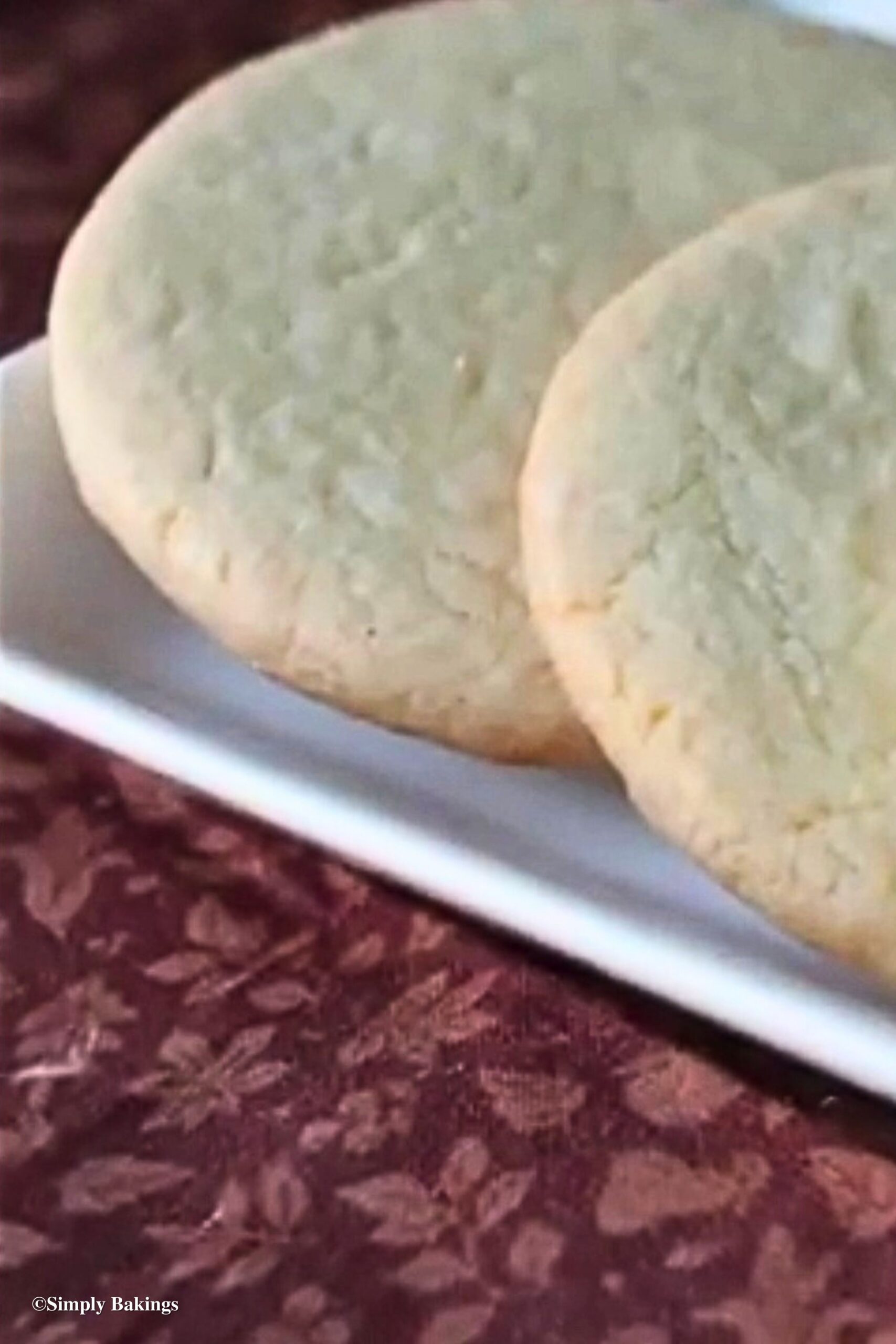Rolled Butter Cookies on a white plate