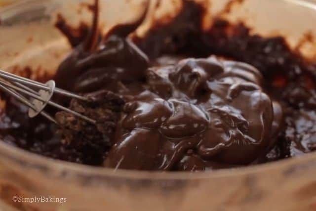 melting the mini chocolate chips