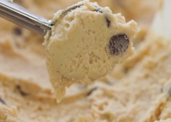 scooped rootbeer cookie dough