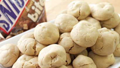 delicious Snicker stuffed cookies on a plate
