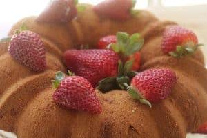 delicious strawberry bundt shortcake