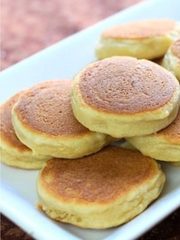 Pancake cookies served at mealtime