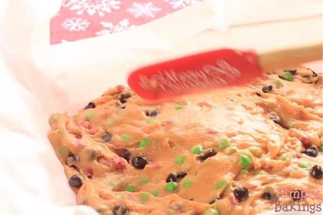 ready to bake Christmas Cake Mix Cookie Bars
