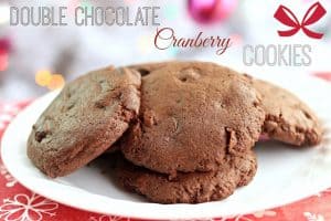 double chocolate cranberry cookies,