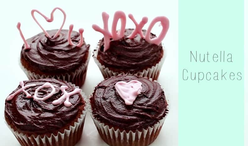 nutella cupcakes for valentine's day