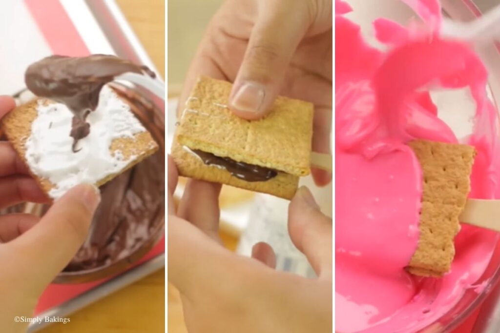 Cream between graham crackers