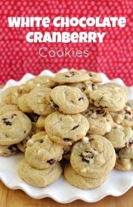 white chocolate cranberry cookies