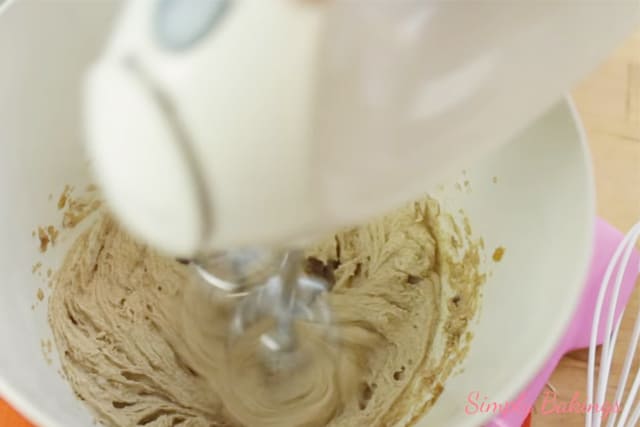 mixed butter and sugar using a handheld mixer
