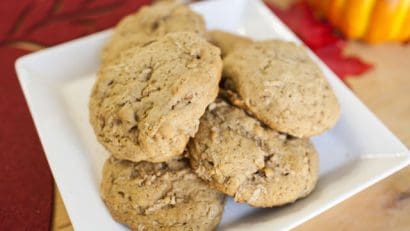 delicious Apple cookies on a white plate