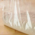 Homemade chocolate cake mix in a Ziploc bag