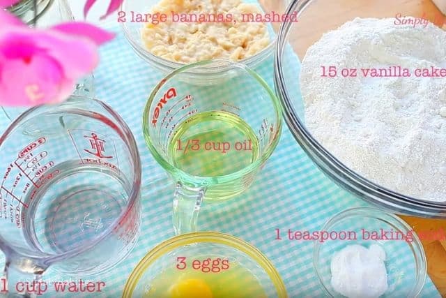 ingredients of banana cake recipe