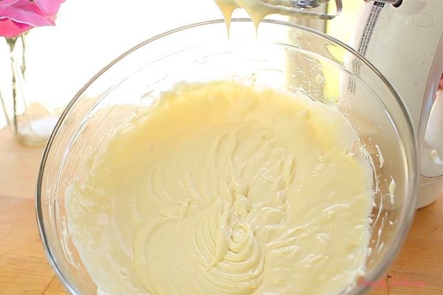 cream cheese mixture for the churro cheesecake