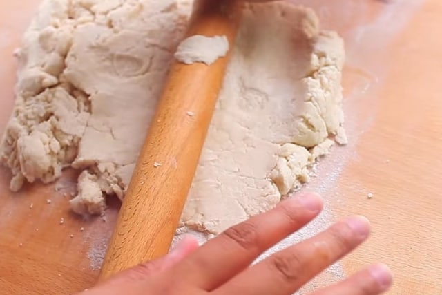 kneading biscuit dough