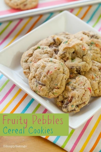 Fruity Pebbles Cereal Cookies
