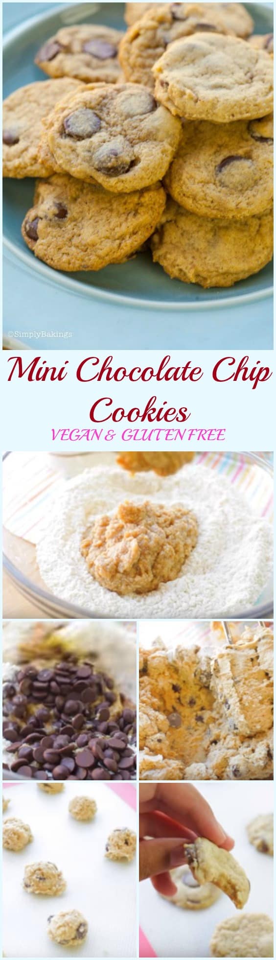 vegan and gluten free mini chocolate chip cookies step by step guide