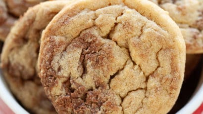 Peanut Butter Nutella Swirl Cookies in a red cup