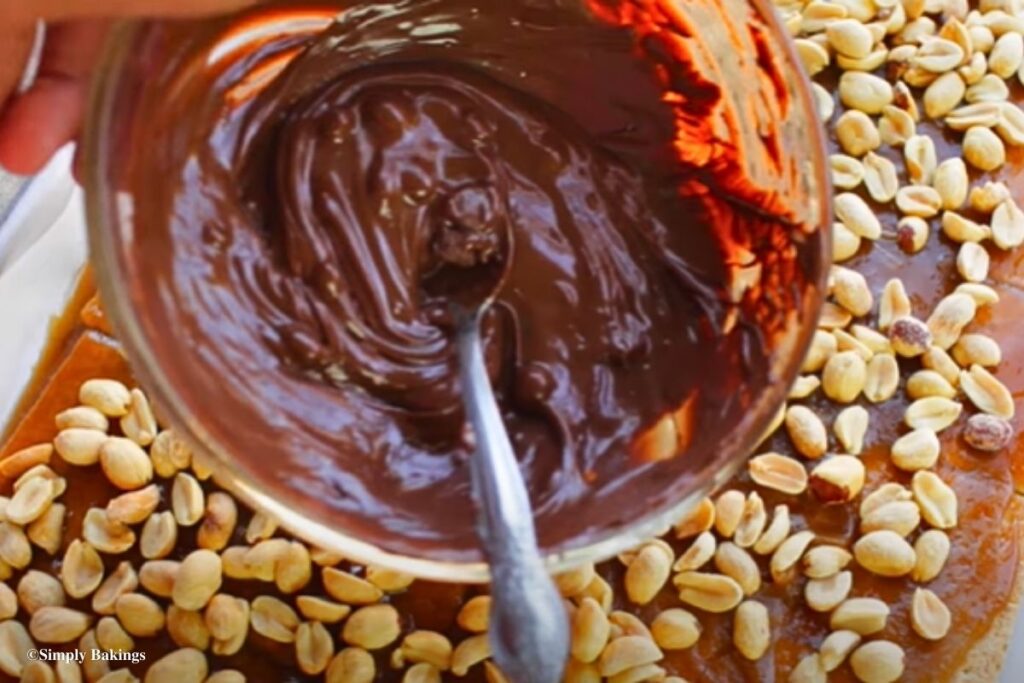 A bowl of chocolate to be poured over