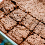 brownies sliced in a pan