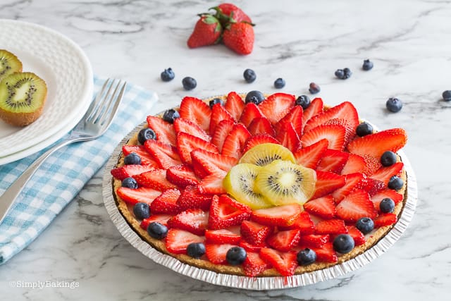 pretty summer dessert - vegan fruit cheesecake