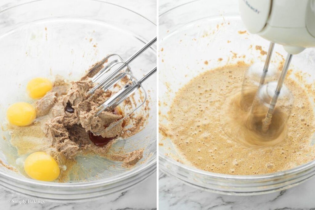 Whisking ingredients with a mixer