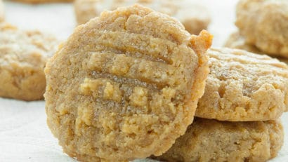freshly baked keto peanut butter cookies