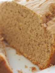 An open slice of the 2 ingredient bread