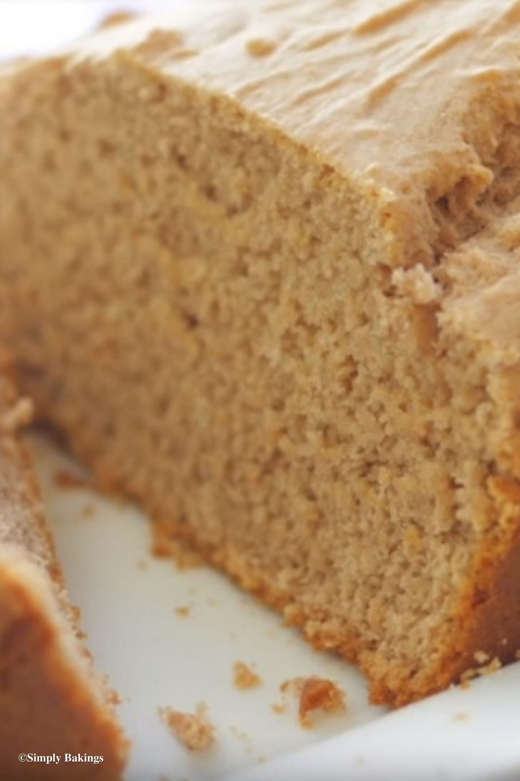 An open slice of the 2 ingredient bread