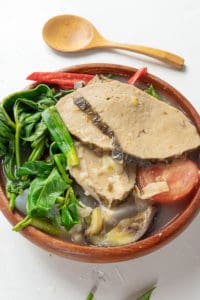 best and delicious vegetarian sinigang using soy salmon