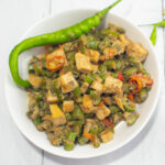 Bicol express in a white bowl