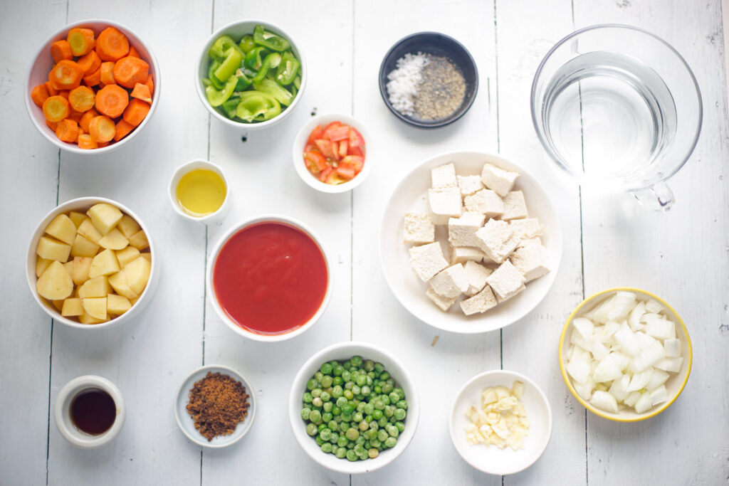 vegan afritada ingredients