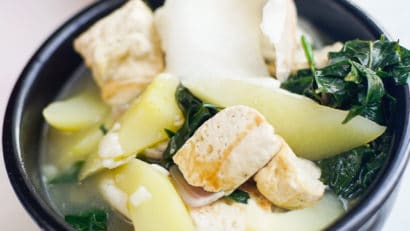 warm Binakol soup in a bowl