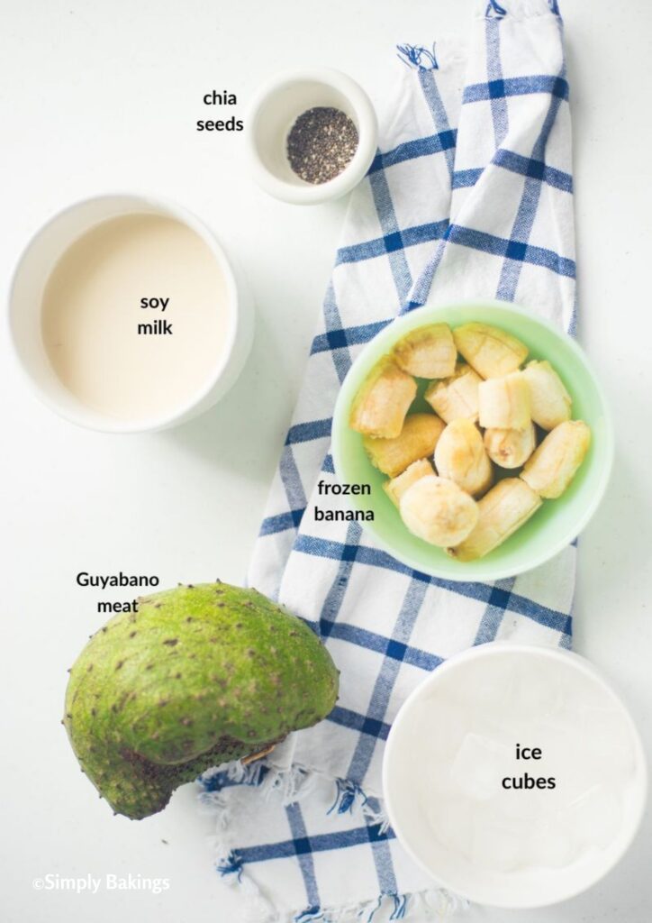All ingredients in separate white bowls