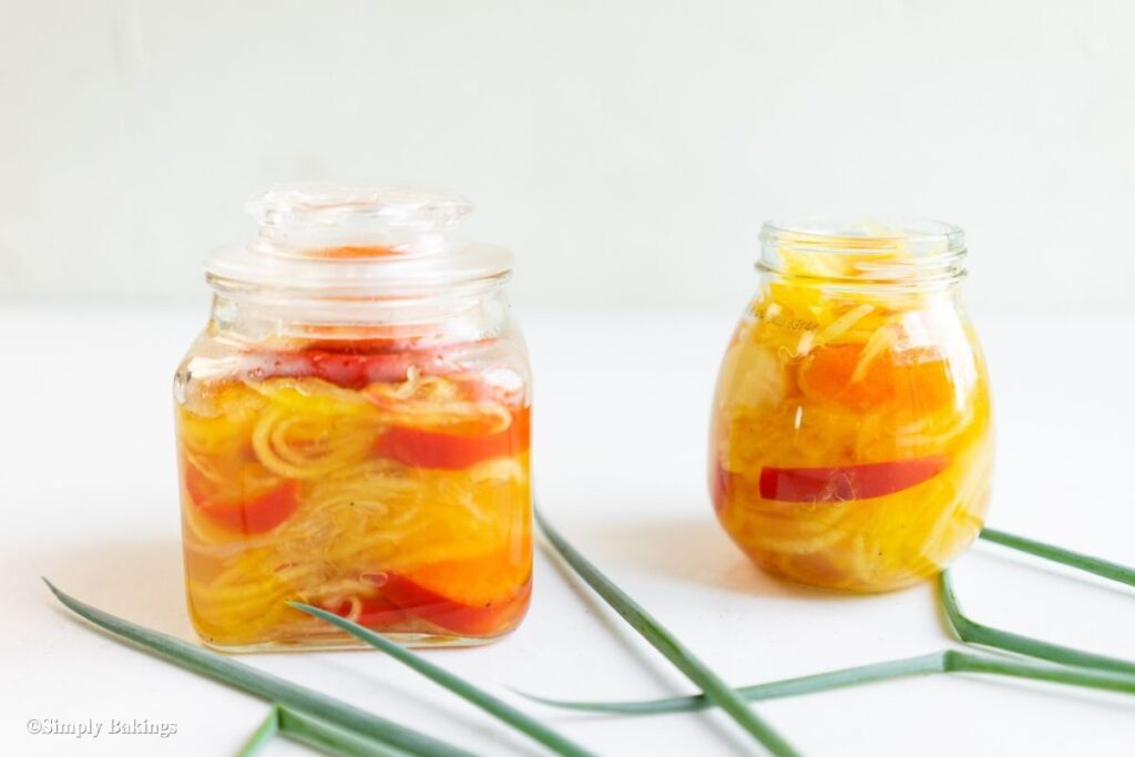 delicious atsara in two jars