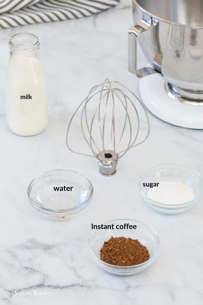 All ingredients in separate containers