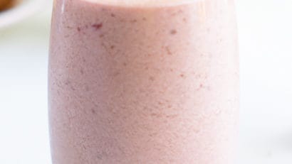 delicious glass of watermelon smoothie