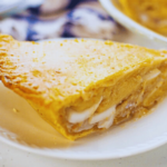 a slice of warm buko pie