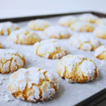 freshly baked amaretti cookies