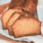 banana bread slices on white plate