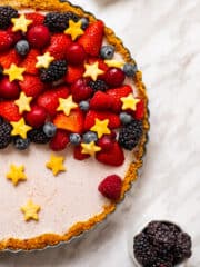 sweet and creamy Berry Fruit Tart on a table