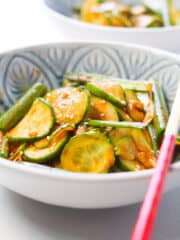 refreshing Asian cucumber salad in a bowl