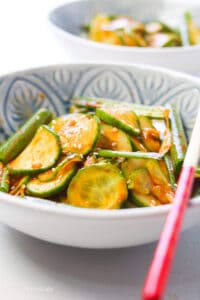 refreshing Asian cucumber salad in a bowl