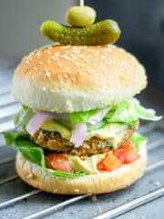 a delicious vegan oat burgers