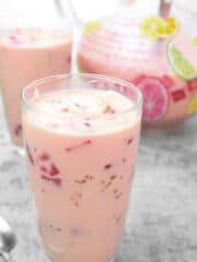 sweet and delicious buko salad drink in a glass