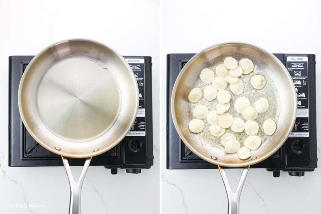 fried the tofu balls in large pan