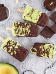 delicious chocolate dipped avocado popsicles